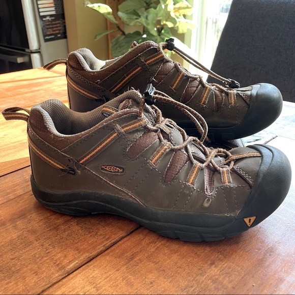 Keen Other - Keen | Targhee Youth Hiking Sneaker Sandal Sz 5 Brown Black Orange Shoe Outdoor